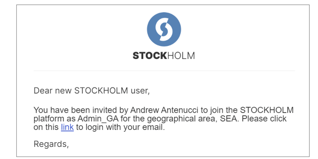 Registration Invitation mail